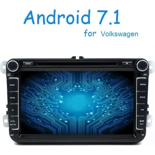 2 Din Android 7.1 Car Audio Car DVD Player GPS Radio For VW GOLF 6 Polo Bora JETTA B6 PASSAT Tiguan SKODA OCTAVIA 3G OBD