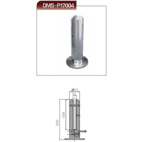 Freeshipping P17004 Stainless Steel 304#satin finish Spigot Square Pyramid Glass Clamp siwmming pool