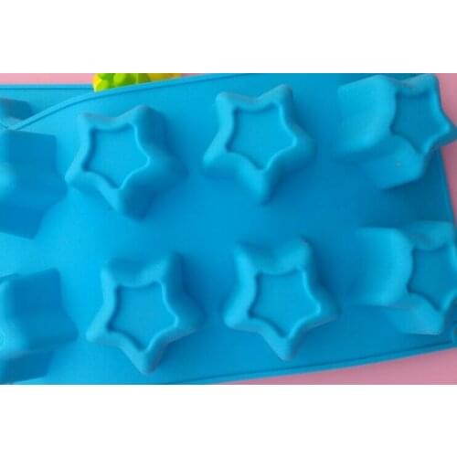 30*17.5*3.5cm large 8 cavity star shape silicone mold fondant cake decoration mold ice mold resin clay craft mold DIY tool