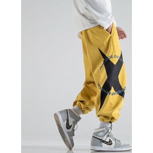 April MOMO 2021 Men Spring Autumn INS Fashion Hip Hop Pencil Pants Trousers Male Casual Fashion Loose Style Cargo Pants Outwear