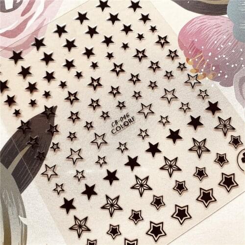 CB-045-046-081 star moon Geometric shape 3D Back glue Nail decal Nail sticker Nail decoration Nail art Nail tool Nail ornament