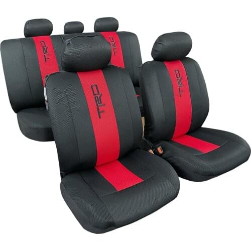 For Toyota Tacoma Seat Covers 2020-2021 Full Set, Breathable Mesh Black Red for Car Truck SUV