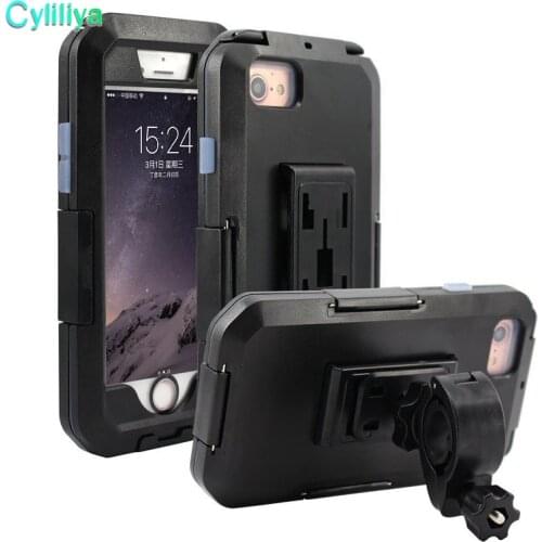 New Waterproof Motorcycle Phone Holder For iPhoneX 8 7 6s Plus Phone Stand Support Bicycle GPS Holder Armor Case Telephone Moto
