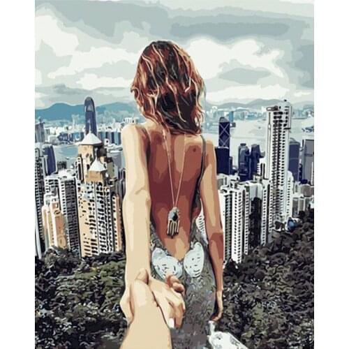 GATYZTORY 60x75cm DIY Painting By Numbers Women Figure Picture By Numbers On Canvas Frameless Figure Home Decor Unique Gift