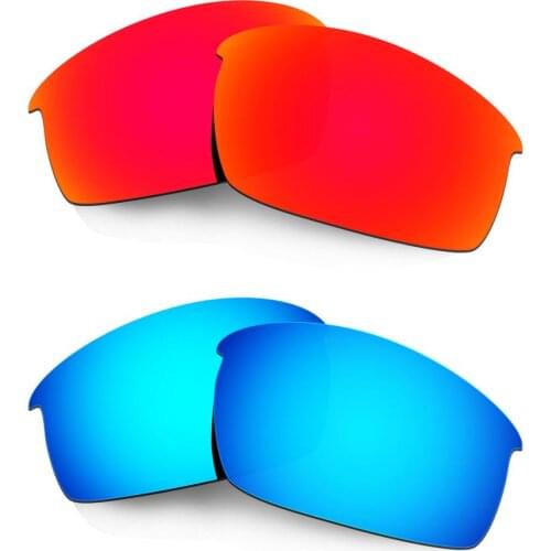 HKUCO For Bottlecap Sunglasses Replacement Polarized Lenses 2 Pairs - Red&Blue