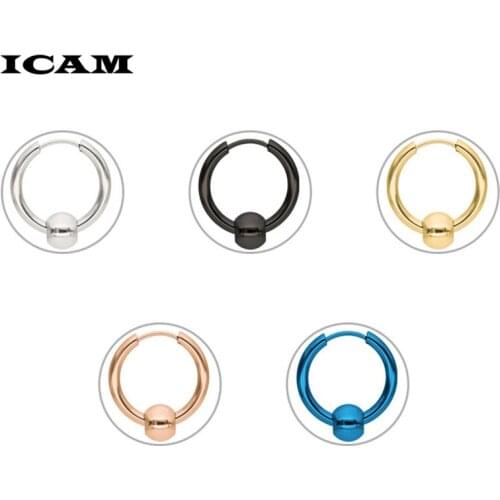 ICAM Fashion Gold Silver Earrings For Women Mini Small Hoop Earrings Ear Bone Buckle Round Circle Earrings 10mm-14mm aretes
