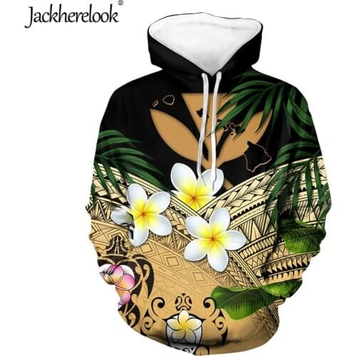 Jackherelook Ladies Loose Long Sleeve Hoodies Kanaka Maoli Turtle Polynesian Tribal Hibiscus Print Oversize Pullover Sweatshirts