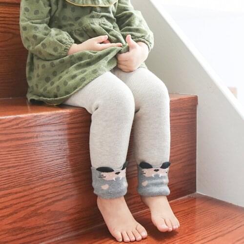 0 to 24M Boys Leggings Super Thick Warm Winter Pants Winter Newborn Baby Warm Trousers for Infants Cute Cartoon Lamb Wool Girls