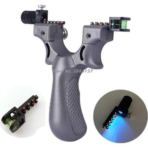 Powerful Outerdoor Hunting Slingshot With Rubber Band Leather Catapult Professional Tactical Plastic Pocket Sling Shot Ball