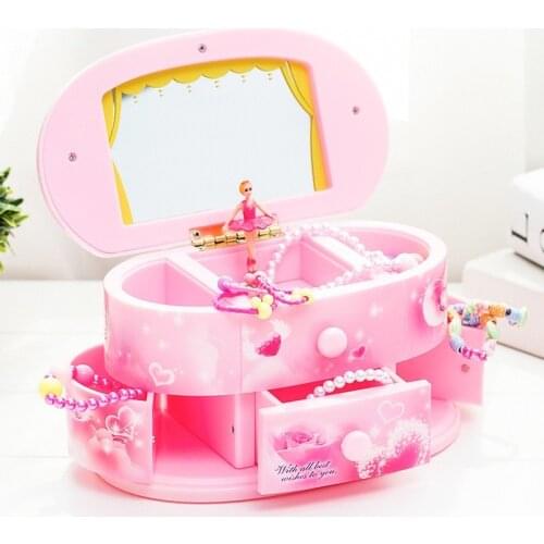 New Rotating Ballerina Music Box To Send Girlfriend Birthday Gift Music Boxs Plastic Jewelry Storage Box Gift Box Christmas Gift
