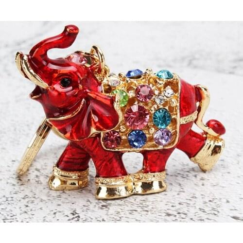 New DIY Diamond Painting Keychain Fashion Cartoon Cute Elephant Keychain Handmade Diamond Mosaic Bag Pendant Finished