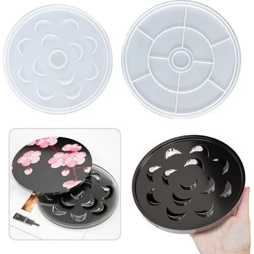 New Silicone False Eyelashes Storage Box Display Tray Holder Case Resin Epoxy Casting Mold Cosmetic Storage