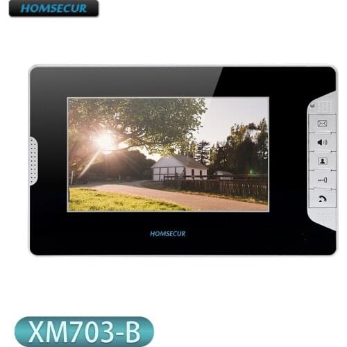 HOMSECUR XM703-B 7inch Color Indoor Monitor with Mude Mode for Video Door Phone Intercom System