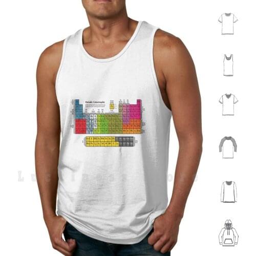 Periodic Table tank tops vest 100% Cotton Periodic Table Chemistry Chemical Atomic Number Groups Theory Sheldon Leonard