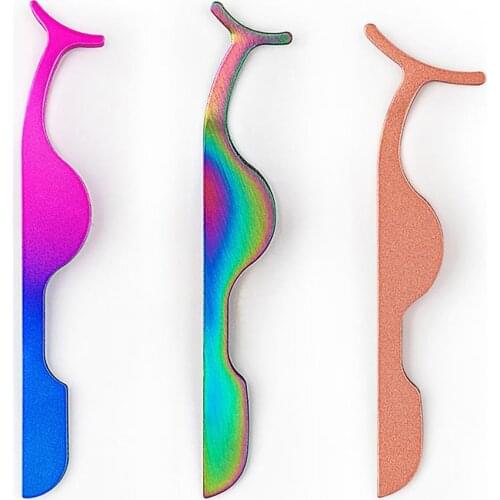 Eyelashes Tweezers High Precision Convenient Stainless Steel Faux Eyelashes Forceps for Woman