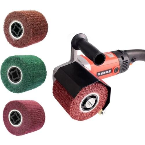 Stainless steel polishing machine polishing wheel nylon drawing round portable electric metal burr abrasive grinding wheel