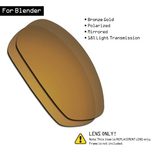SmartVLT Polarized Sunglasses Replacement Lenses for Oakley Blender - Bronze Gold