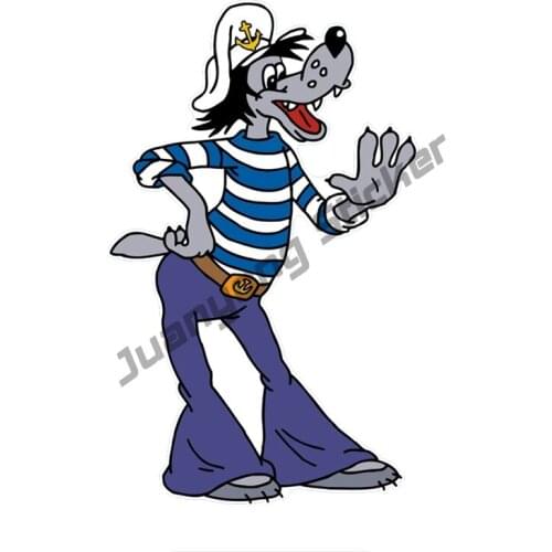 Russian Animation Gray Wolf Car Sticker Colorful Decals Motorcycle Stickers