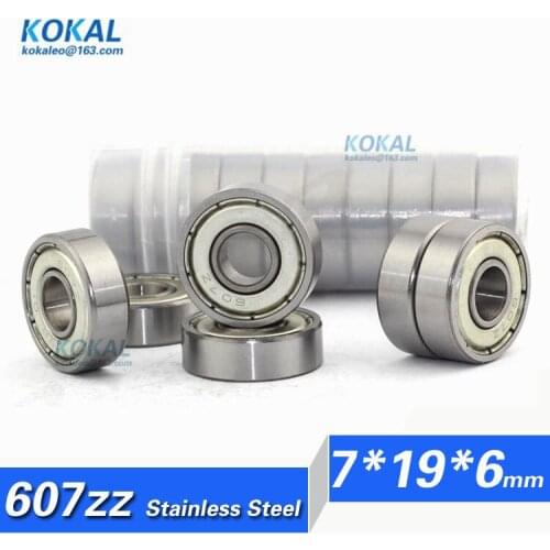 [S607ZZ]10PCS Free Shipping stainless steel 440C ABEC-3 deep groove Ball Bearing S607 S607-2Z S607ZZ S60017-2Z 7mm*19mm*6mm
