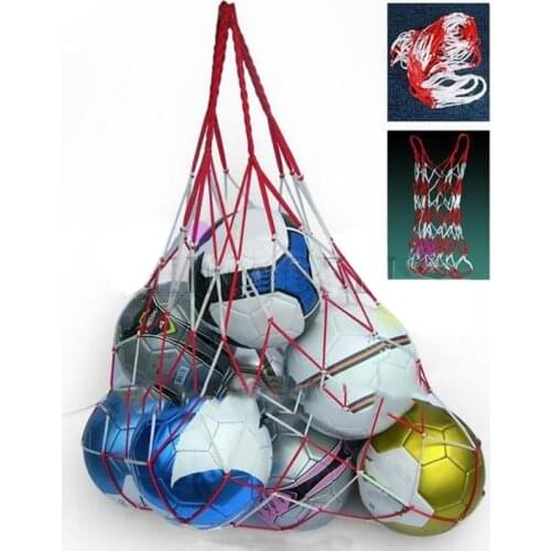 Outdoor Sports Soccer Carry Bag 10 Balls Soccer Carry Net Football Volleyball Ball Mesh Bag Portable Rope Equipment