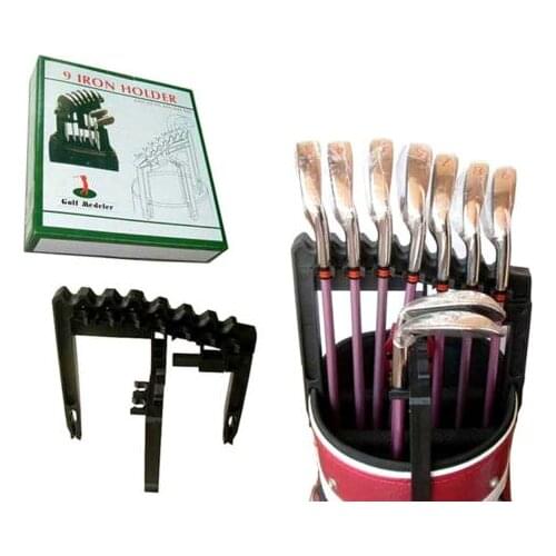Golf Bag Iron Club Holder Stacker Organizer | Holds 9 Irons Above Bag