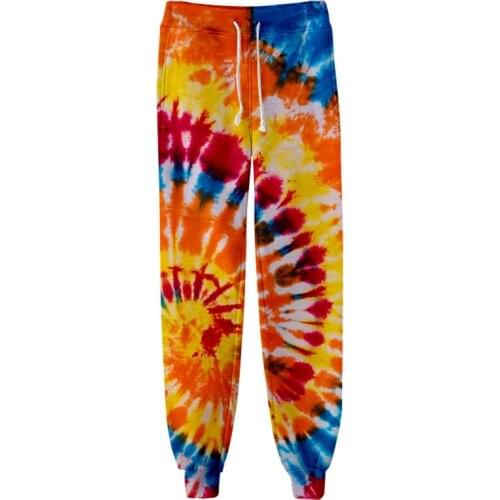 Tie Dye 3d Sweatpants Fashion Casual Warm Harem Pants Women Streetwear Colorful Psychedelic Printed High Waist Baggy Trousers