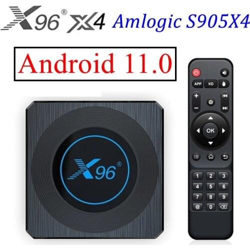 10PCS X96 X4 Android 11 TV Box Amlogic S905X4 Smart RGB Light 4G 32G 64G Dual Wifi Youtube AV1 Media Player TVBOX 8K Set top box