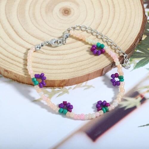 Vedawas Summer Cute Fruit Grape Cherry Strand Bracelets for Women Bohemian Colorful Handmade Beaded Bracelets Girls Gift Jewelry
