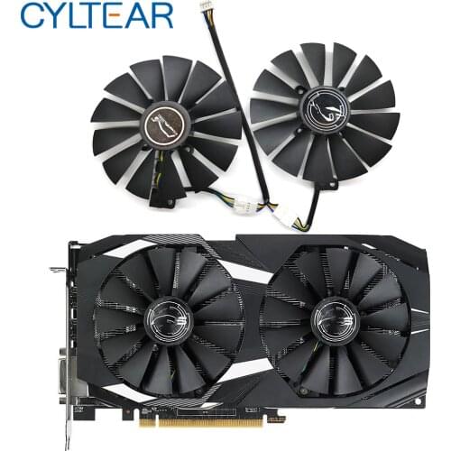 95MM PLD10010S12H T129215SM 0.30AMP RX580 Fan For ASUS AREZ Radeon RX 580 DUAL OC Graphics Card Cooling Fan
