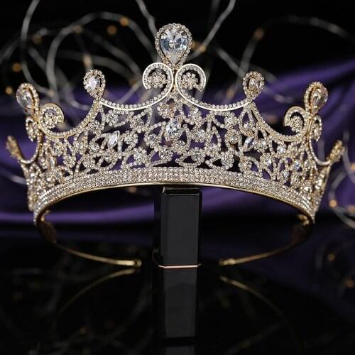 Crown HADIYANA Classical Elegant Tiara Women Wedding Bride Hair Accessories Zirconia Luxury Hair Jewelry BC3776 Tocado Novia