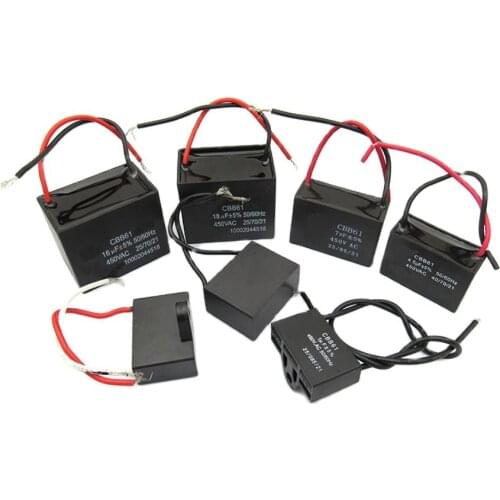 1PC CBB61 starting capacitor 1/2/3/4/5/6/7UF 450V for Electric machinery Fan Air conditioner