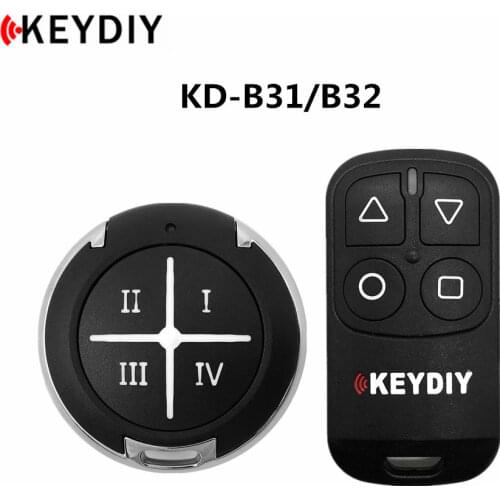 10pcs,KEYDIY 4 Buttons General Garage Door Remote B31/B32 for KD900 URG200 KD-X2/KD MINI Remote Generater