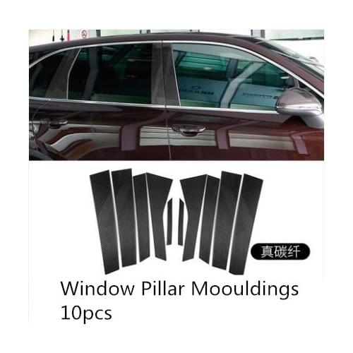 10PCS Real Carbin FibreWindow ABC Pillar Mouldings Mouldings For Porsche Cayenne 2011-2017 Z2EA1315