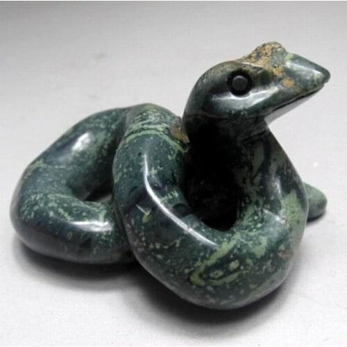 2" / 42g Jasper Snake Handmade Stone Carving - crystals and stones healing Mineral specimen Home Decor feng shui XX0604/04