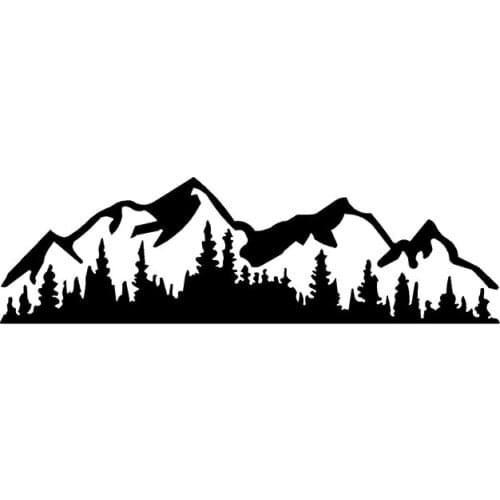 22*6.5cm Explore, the mountains are calling Vinyl Sticker simple and fine mountain silhouettes Car Styling Car Sticker
