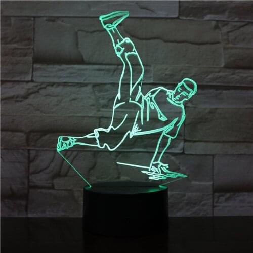 3D LED Night Lights Street Dance 7 Colors LED Lamp Disco Decor Lights for Friends Kids babys Birth Gift Christmas lights 2502