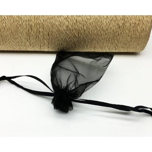 50Pcs/Lot 7 * 9cm Black Yarn Bag Transparent Jewelry Gift bag Holiday Gift Free Shipping