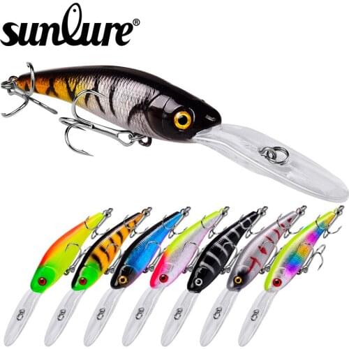8pc Hard Floating Minnow Painting Fishing lure 7.8g-0.28oz /3.94"-10cm Hard Bait 8 color Fishing Tackle 6# Treble Hook Minnow