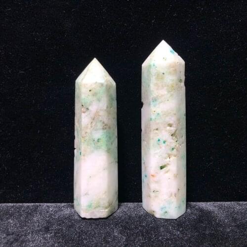 90-120 mm Natural Phoenix Hand-Polished Hexagon Point Crystal Chakra Healing Reiki Home Stone Handicraft Decoration Point
