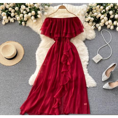 Alisawang Off-the-shoulder Summer Dresses