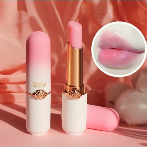 Peach Girl Crystal Temperature Change Lip Balm Change Lipstick Diminish Lip Lines Moisturizing Waterproof Makeup TSLM1
