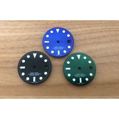 Blue Luminous 29mm Watch Dial with R Logo for 2836,2824, 8215 and Mingzhu Movement