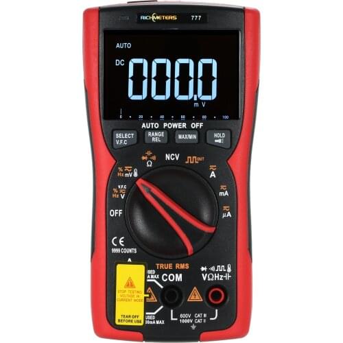 RICHMETERS RM777 Digital Multimeter 9999 Professional RMS Analog Tester Multimetro Capacitor NCV AC/DC Current Multimeter Tester