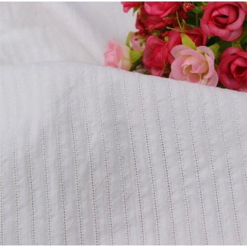 Cotton White Cloth Hollow Cotton Jacquard Fabric Casual Dress, Shirt, Cloth, Skirt Fabric, Childrens Clothing DIY Sewing Fabric