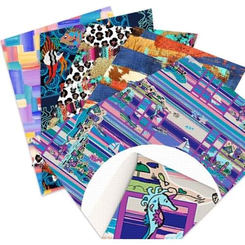 20*33cm Leopard Paint Ethnic Style Faux Synthetic Leather For Bows DIY Crafts Home Bag Decoration Material,1Yc19416