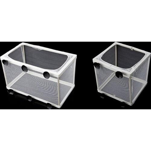 Fish Tank Isolation Net Fish Tank Aquarium Breeding Breeder Fish Baby Gauze Trap Box Isolator Compact S/L