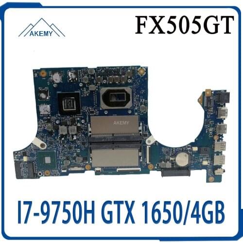 Akemy Motherboard For Asus TUF Gaming FX505G FX505GT FX95GT FX95GT9750 Laptop Mainboard I7-9750H GTX 1650/4GB GDDR5