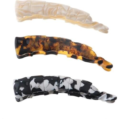 Fashion accessories acetate acrylic design banana hair clips for women girls