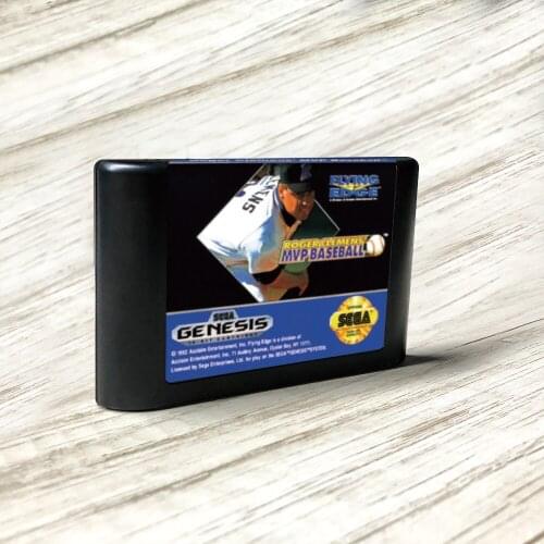 Roger Clemens' MVP Baseball - USA Label Flashkit MD Electroless Gold PCB Card for Sega Genesis Megadrive Video Game Console