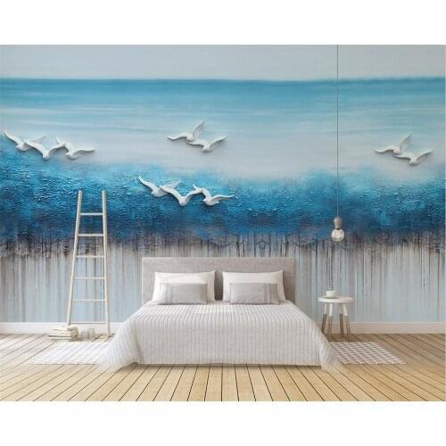 Customized Mural New Chinese 3D Relief Mengli Water Country Scenery Background Wall Living Room Decoration papel de parede 3d